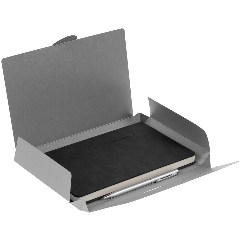 Набор Magnet Chrome с блокнотом, серебристый / Миниатюра WWW (1000)