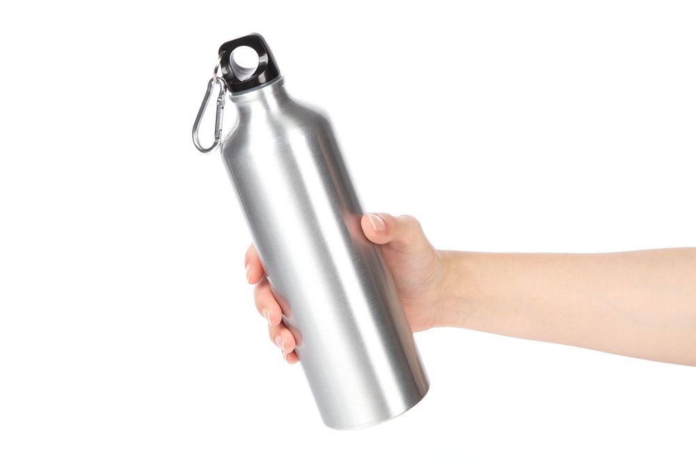 Бутылка для воды под сублимацию Alumni, серебристая / Миниатюра WWW (1000)