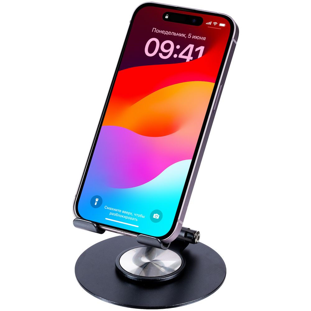 Подставка для смартфона Smartic, черный металлик / Миниатюра WWW (1000)