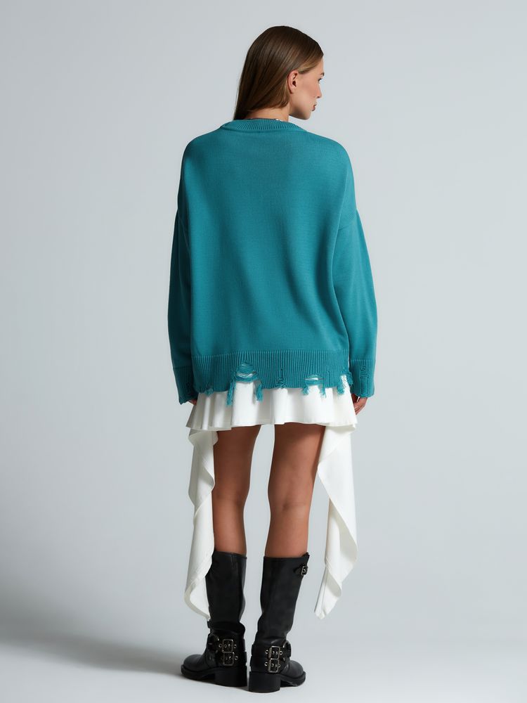 Свитер оверсайз Tricksy Net Grange на заказ, акрил / Миниатюра WWW (1000)