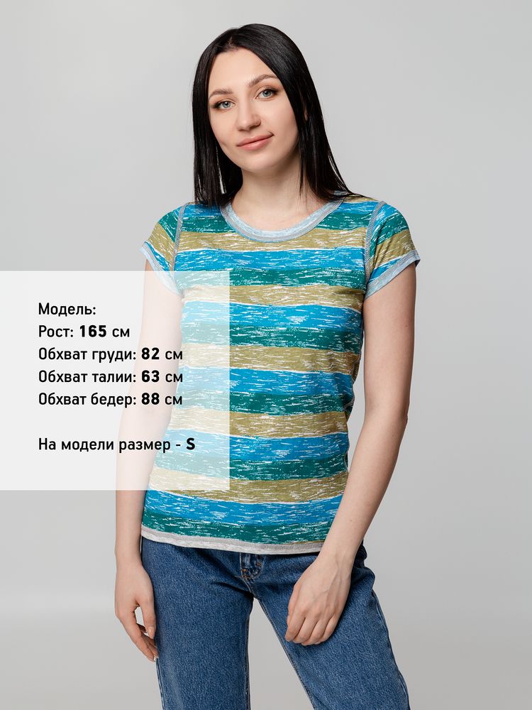 Футболка женская Rayet Lady двусторонняя, голубая с зеленым / Миниатюра WWW (1000)