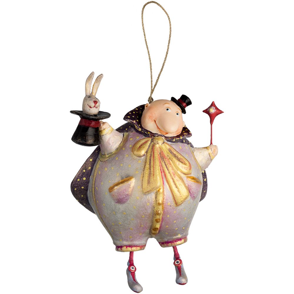 Набор из 3 елочных игрушек Circus Collection: фокусник, силач и лев / Миниатюра WWW (1000)