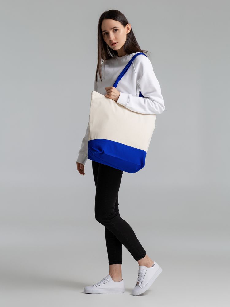 Сумка для покупок на молнии Shopaholic Zip, синяя / Миниатюра WWW (1000)