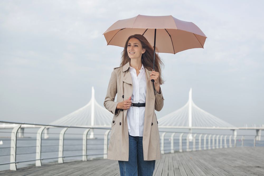 Зонт складной ironWalker, бронзовый / Миниатюра WWW (1000)