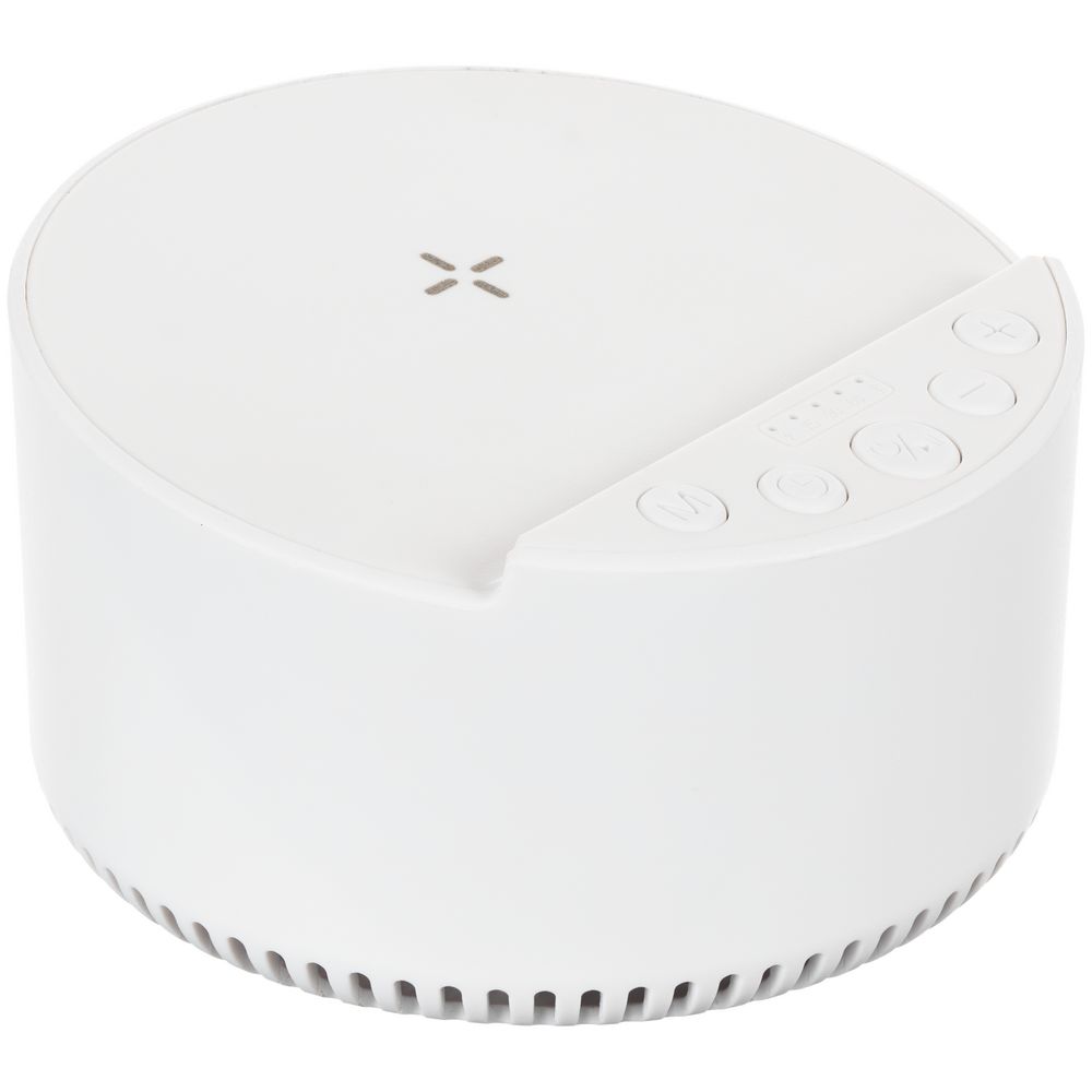 Bluetooth-колонка с беспроводной зарядкой relaxTime, белая / Миниатюра WWW (1000)