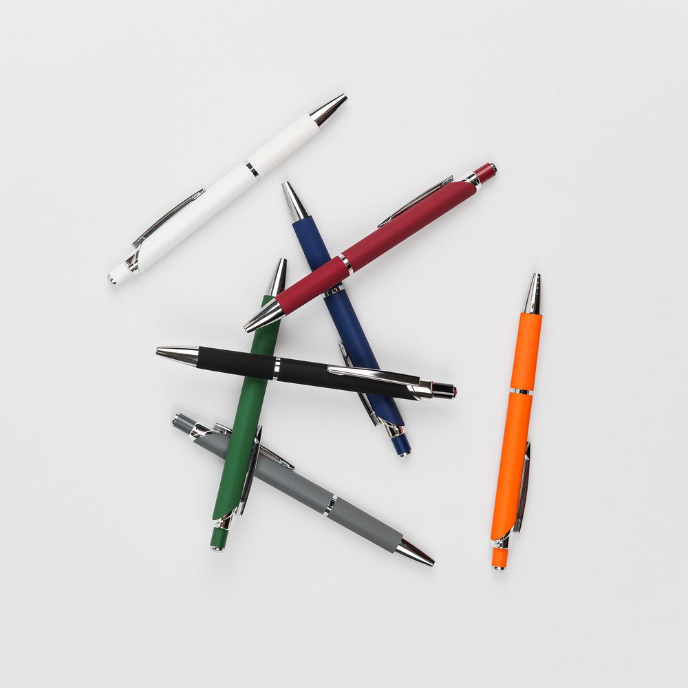 Ручка шариковая Chromos Soft Touch, красная / Миниатюра WWW (1000)