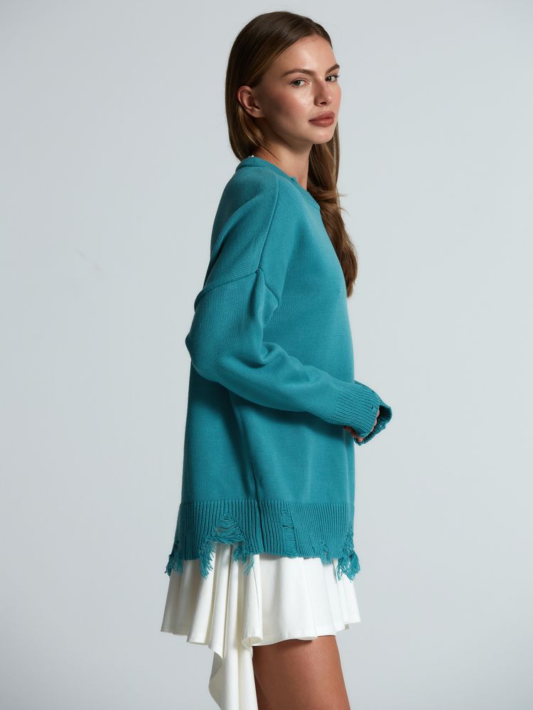 Свитер оверсайз Tricksy Net Grange на заказ, акрил / Миниатюра WWW (1000)