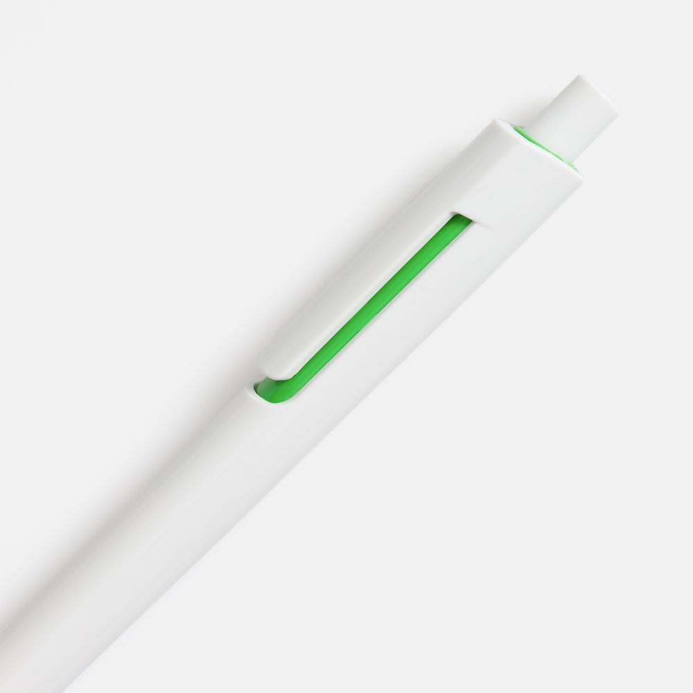 Ручка шариковая Dominanta, белая с зеленым / Миниатюра WWW (1000)