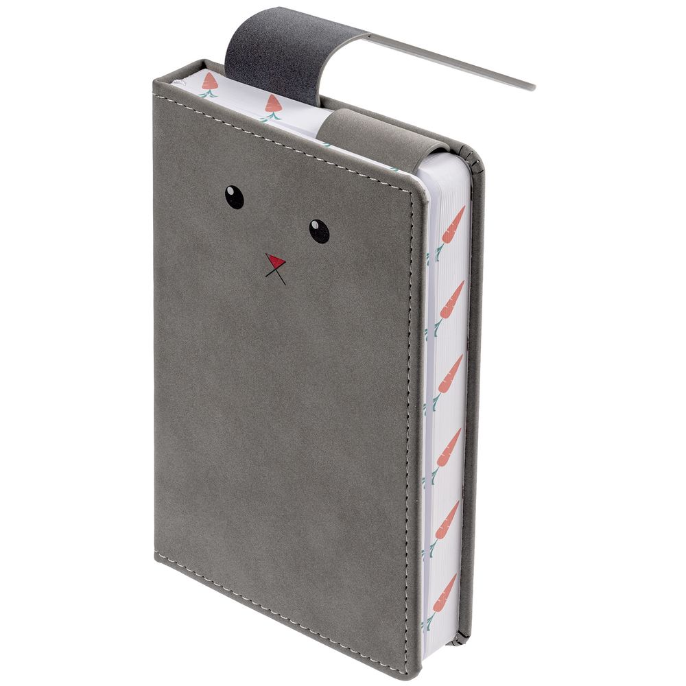 Ежедневник «Зайка», датированный, серый / Миниатюра WWW (1000)