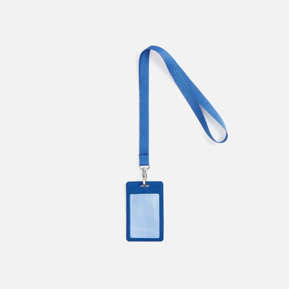 Лента для бейджа Pin, синяя / Миниатюра WWW (1000)