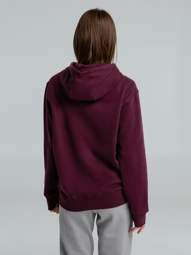 Толстовка с капюшоном на молнии унисекс King, бордовая / Миниатюра WWW (1000)