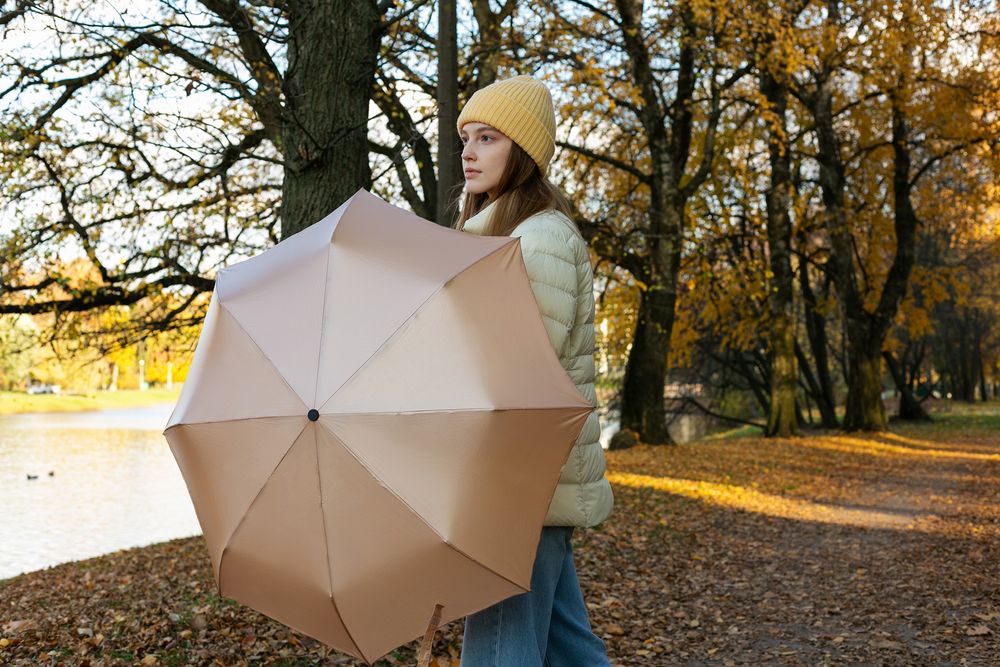 Зонт складной ironWalker, бронзовый / Миниатюра WWW (1000)