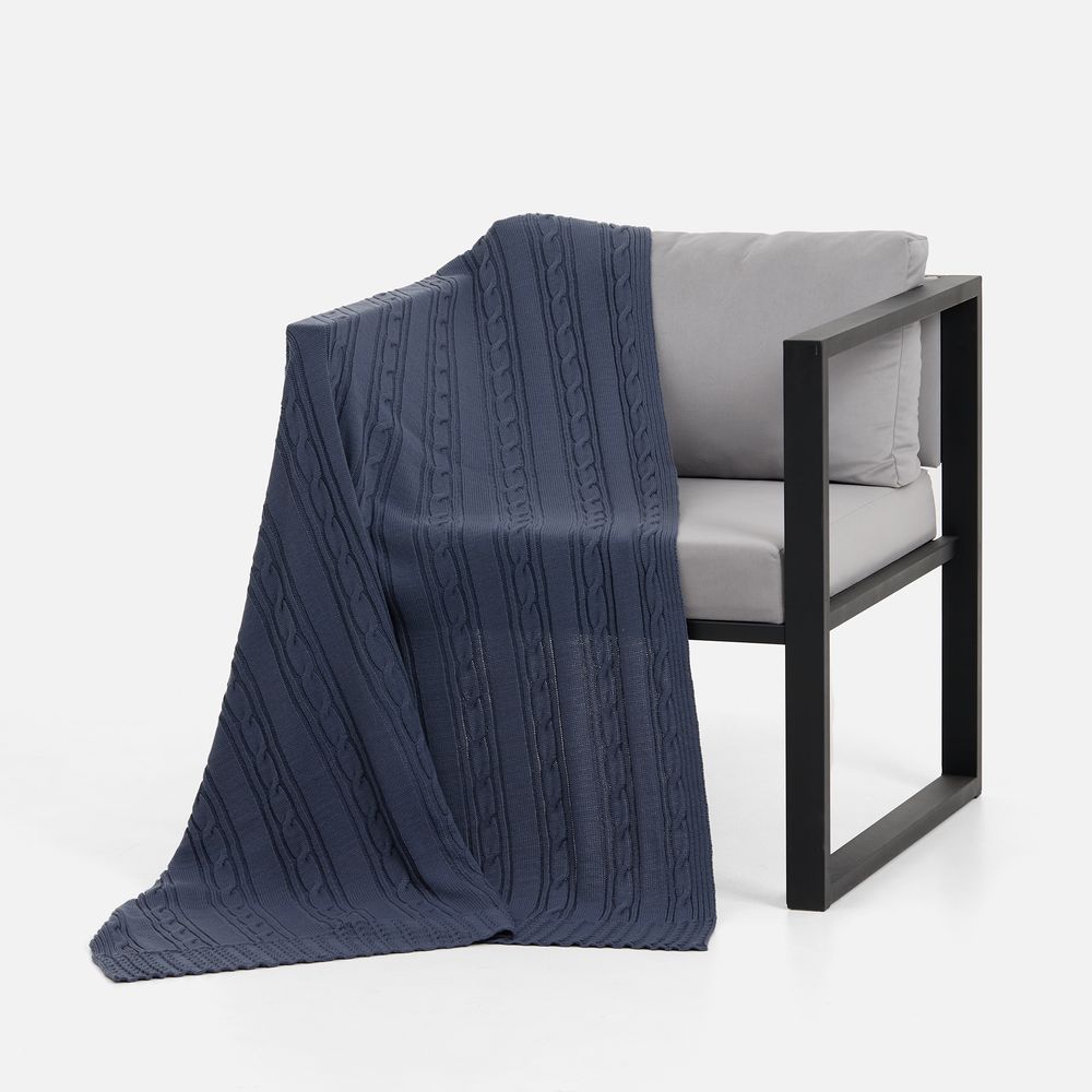 Плед Remitti, серо-синий (сланец) / Миниатюра WWW (1000)