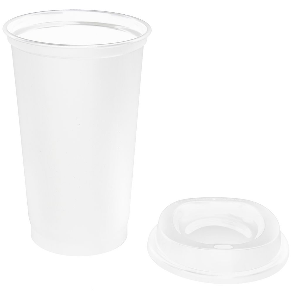 Стакан с крышкой Color Cap White, белый / Миниатюра WWW (1000)