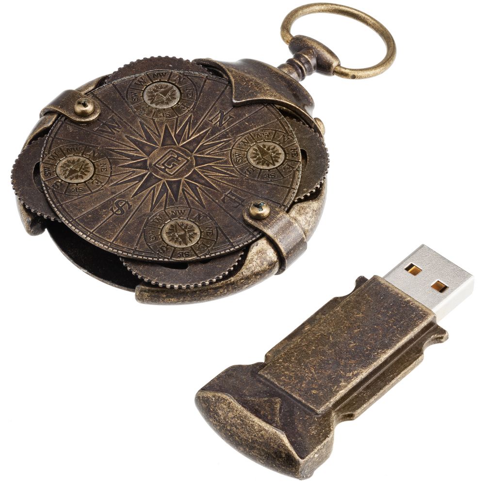 Флешка «Криптекс»® Compass Lock, 16 Гб / Миниатюра WWW (1000)