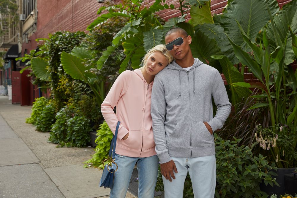 Толстовка на молнии с капюшоном женская BNC Organic, ярко-синяя / Миниатюра WWW (1000)