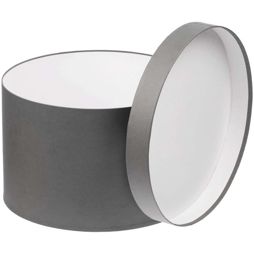 Коробка круглая Hatte, серая, уценка / Миниатюра WWW (1000)