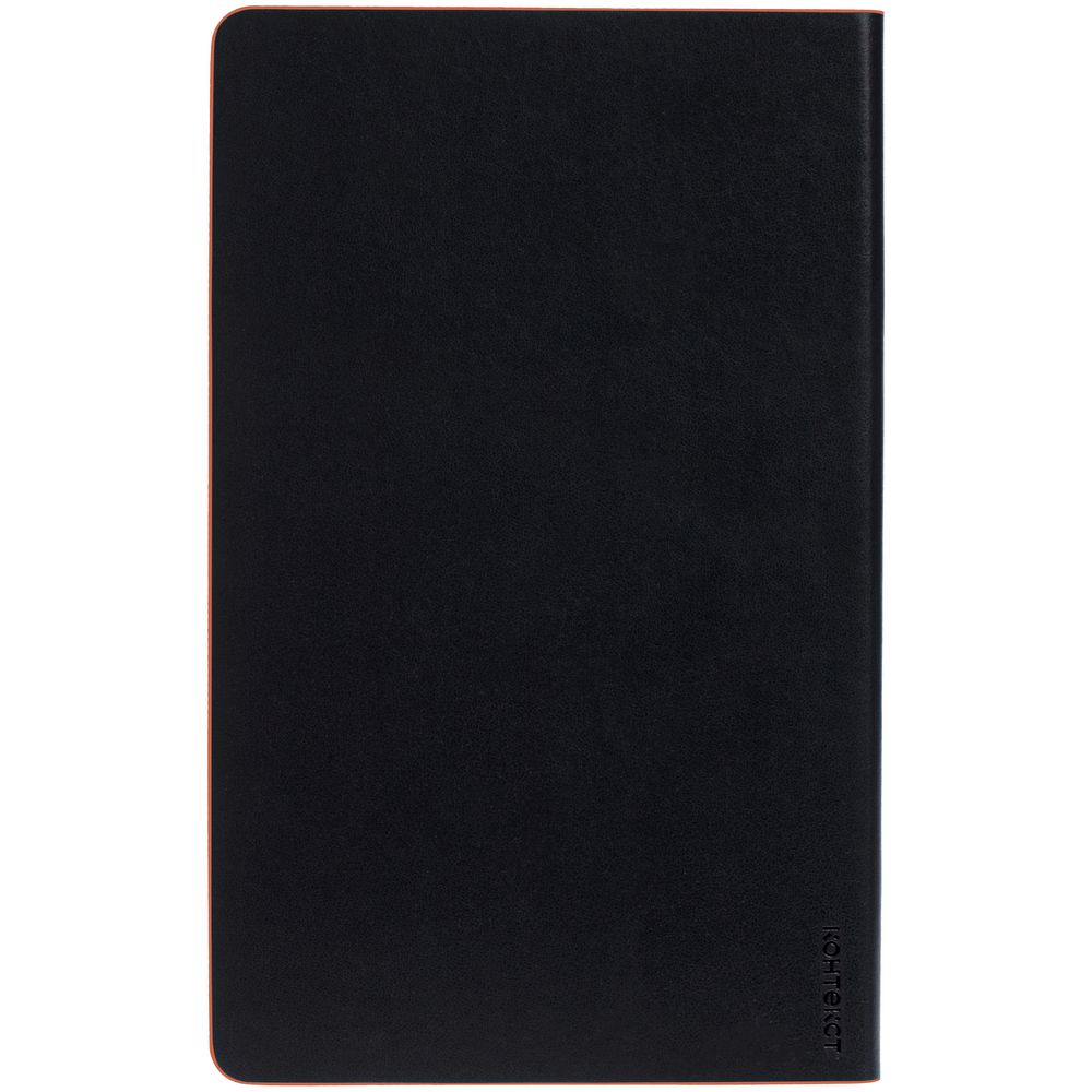 Ежедневник Trait, недатированный, черный с оранжевым / Миниатюра WWW (1000)