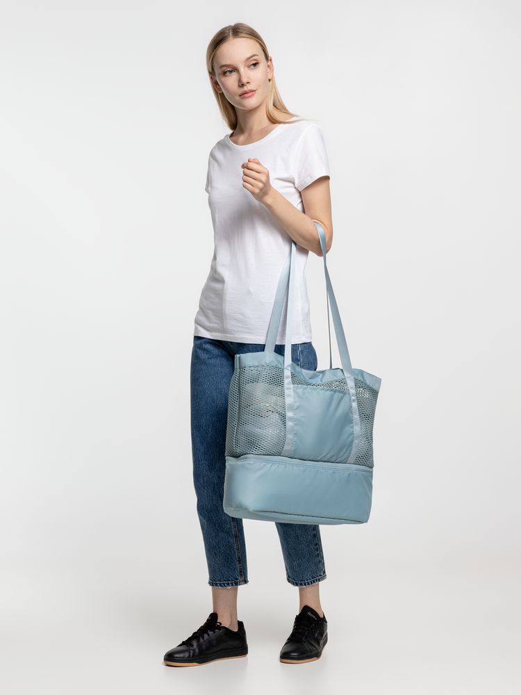 Шопер с термоотделением Verkko, серо-голубой / Миниатюра WWW (1000)