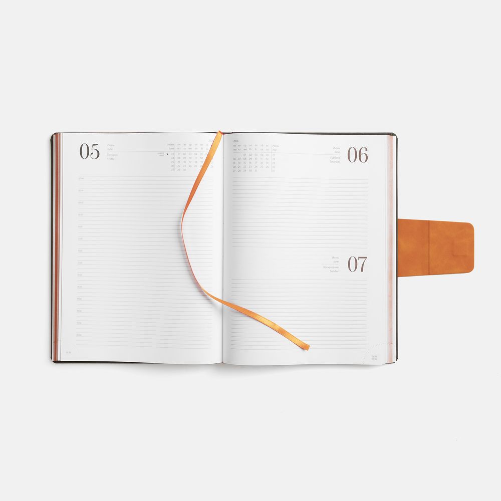 Ежедневник Grande Strap на заказ, датированный, серый / Миниатюра WWW (1000)