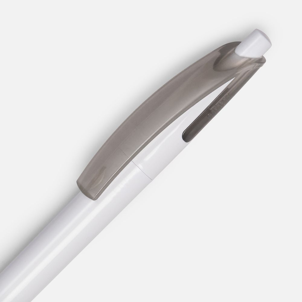 Ручка шариковая Bento, белая с серым / Миниатюра WWW (1000)