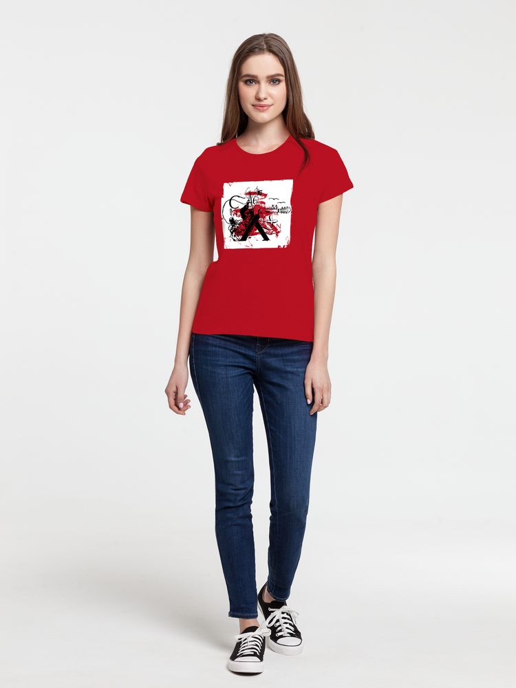 Футболка женская Carmen and Carwoman, красная / Миниатюра WWW (1000)
