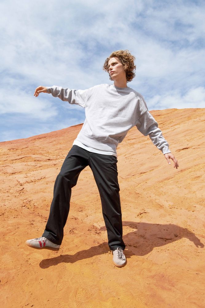 Свитшот унисекс Authentic, серый меланж / Миниатюра WWW (1000)