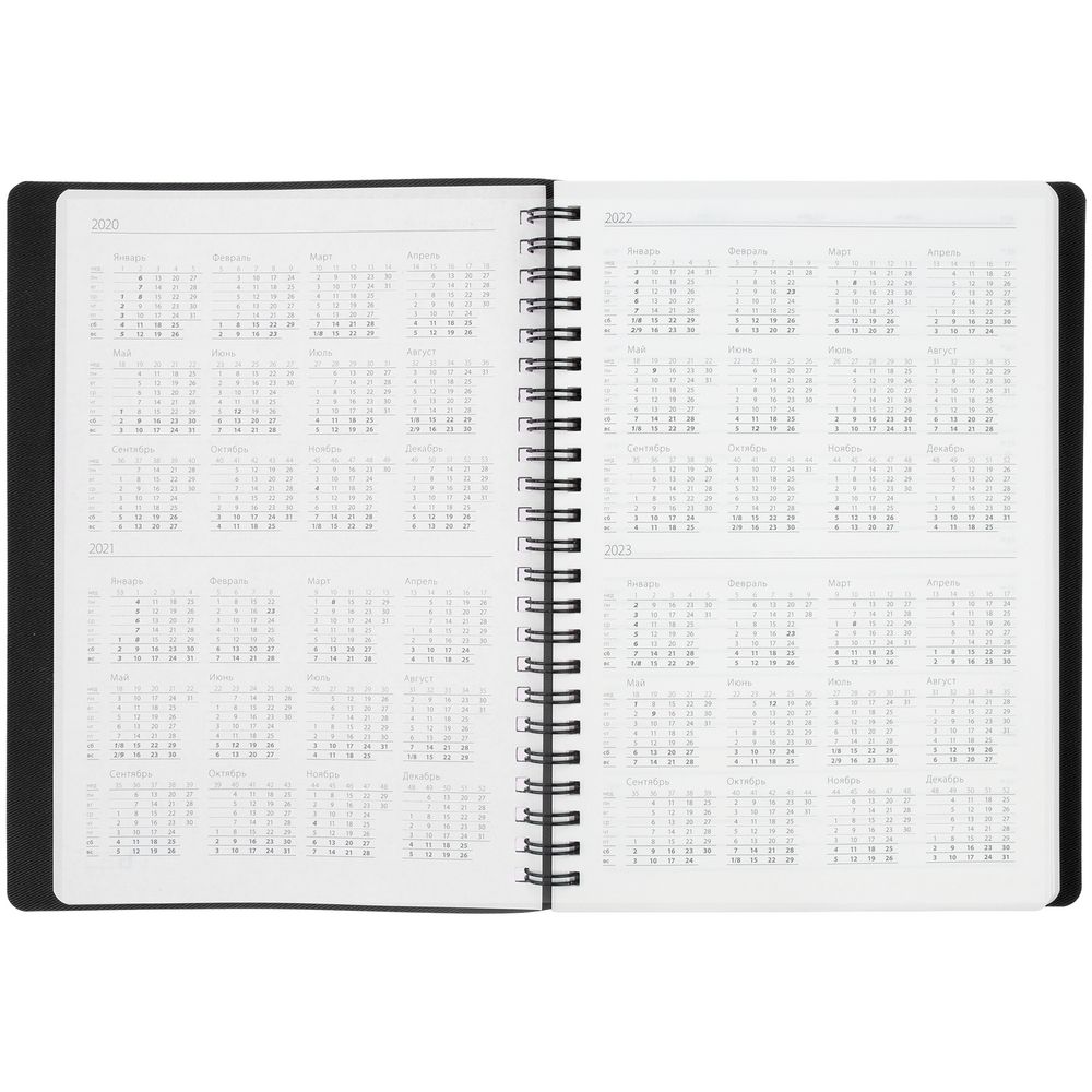 Ежедневник Twill, недатированный, черный / Миниатюра WWW (1000)