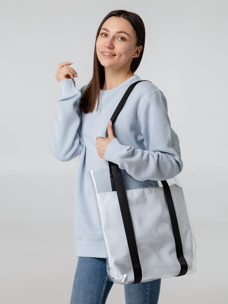 Шопер Clarity с серым органайзером, прозрачный / Миниатюра модельного (1000)