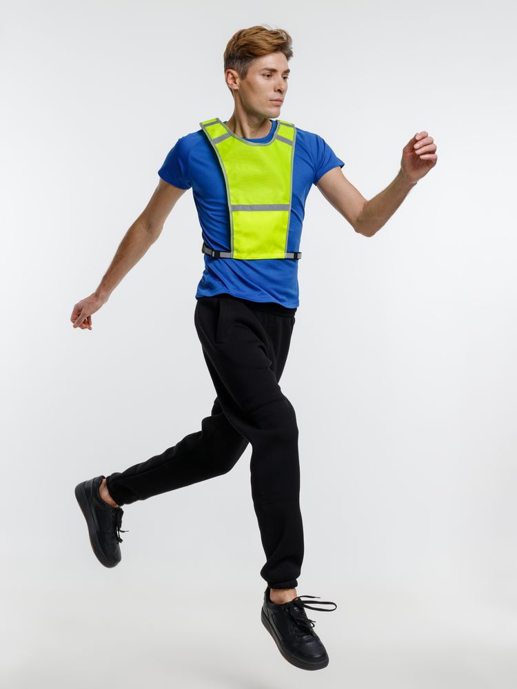 Светоотражающий жилет для бега с маячком Flash, желтый неон / Миниатюра WWW (1000)