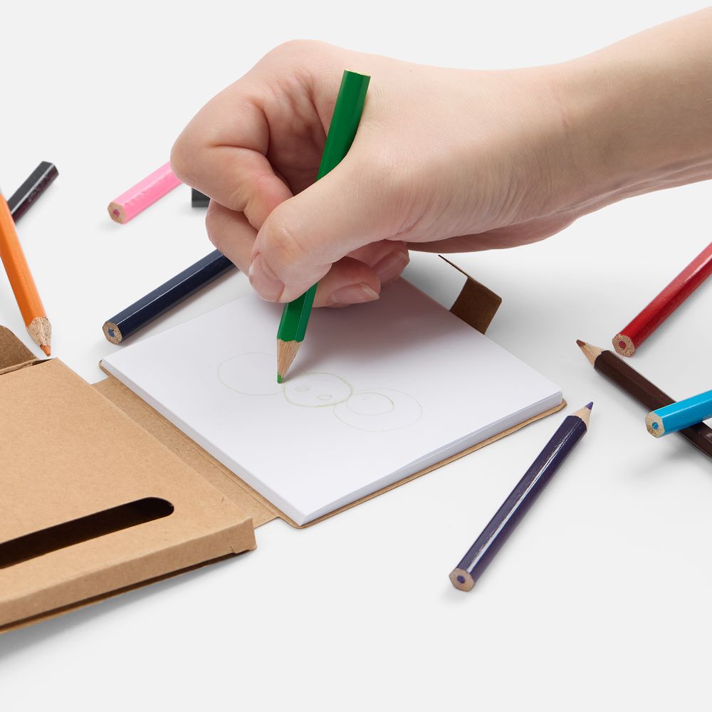 Набор цветных карандашей с блокнотом Pencilvania Traveler / Миниатюра WWW (1000)