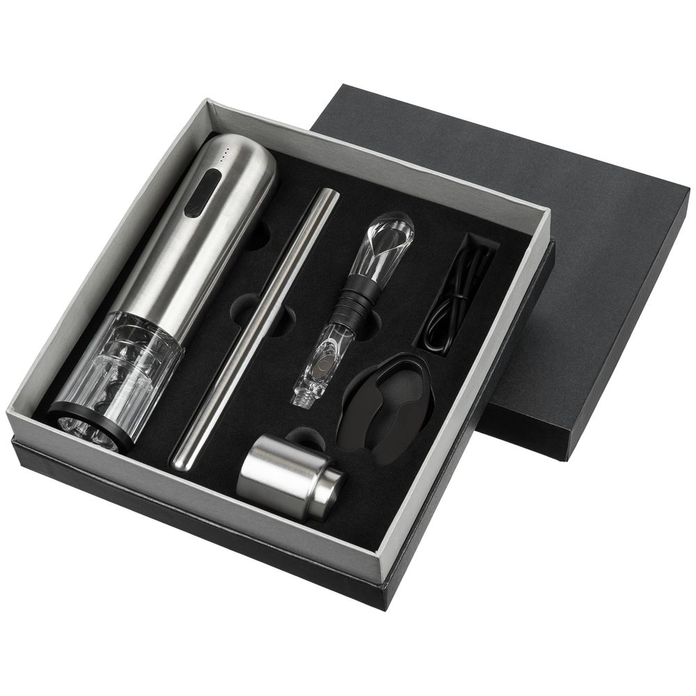 Винный набор Veritas, черный с серебристым / Миниатюра WWW (1000)