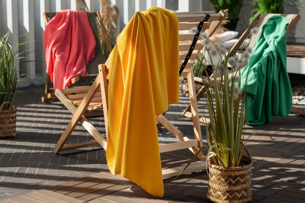 Флисовый плед Warm&Peace, желтый / Миниатюра WWW (1000)