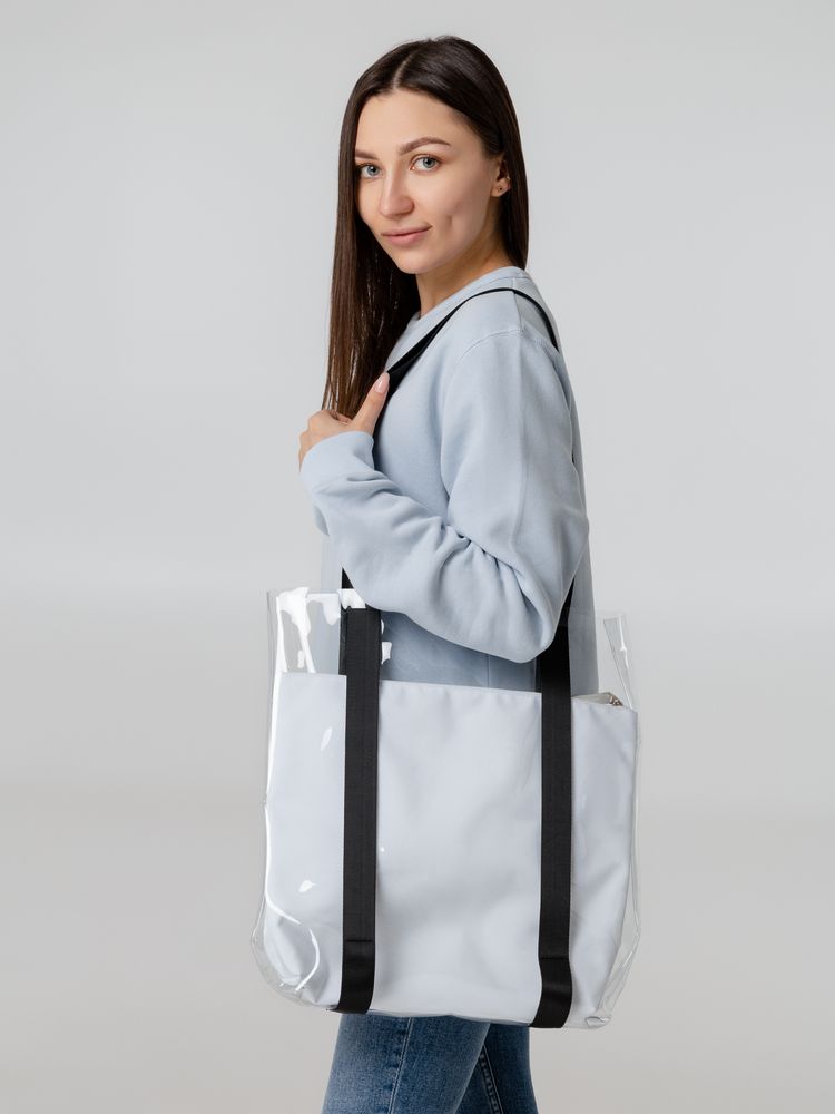 Шопер Clarity с серым органайзером, прозрачный / Миниатюра модельного (1000)