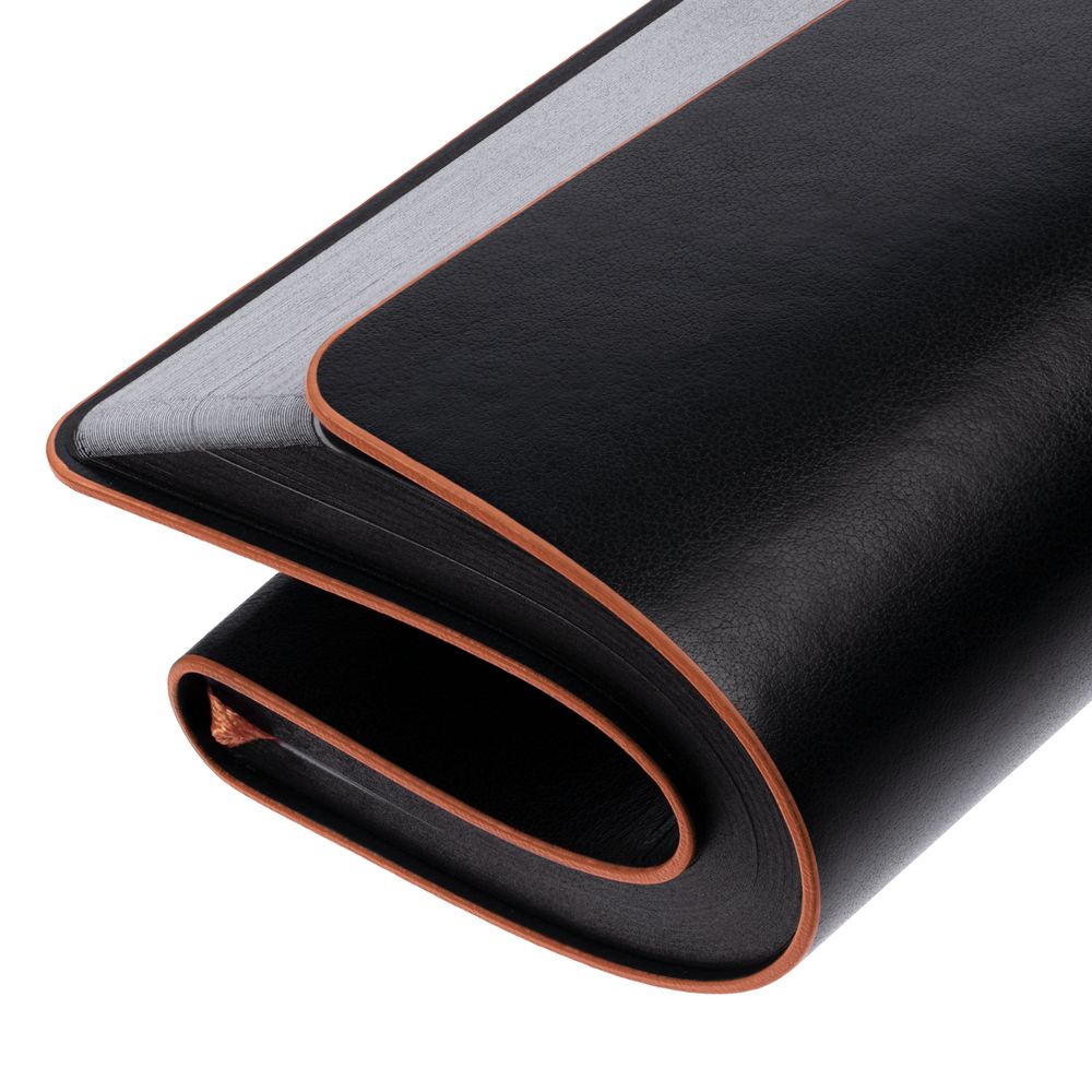 Ежедневник Trait, недатированный, черный с оранжевым / Миниатюра WWW (1000)