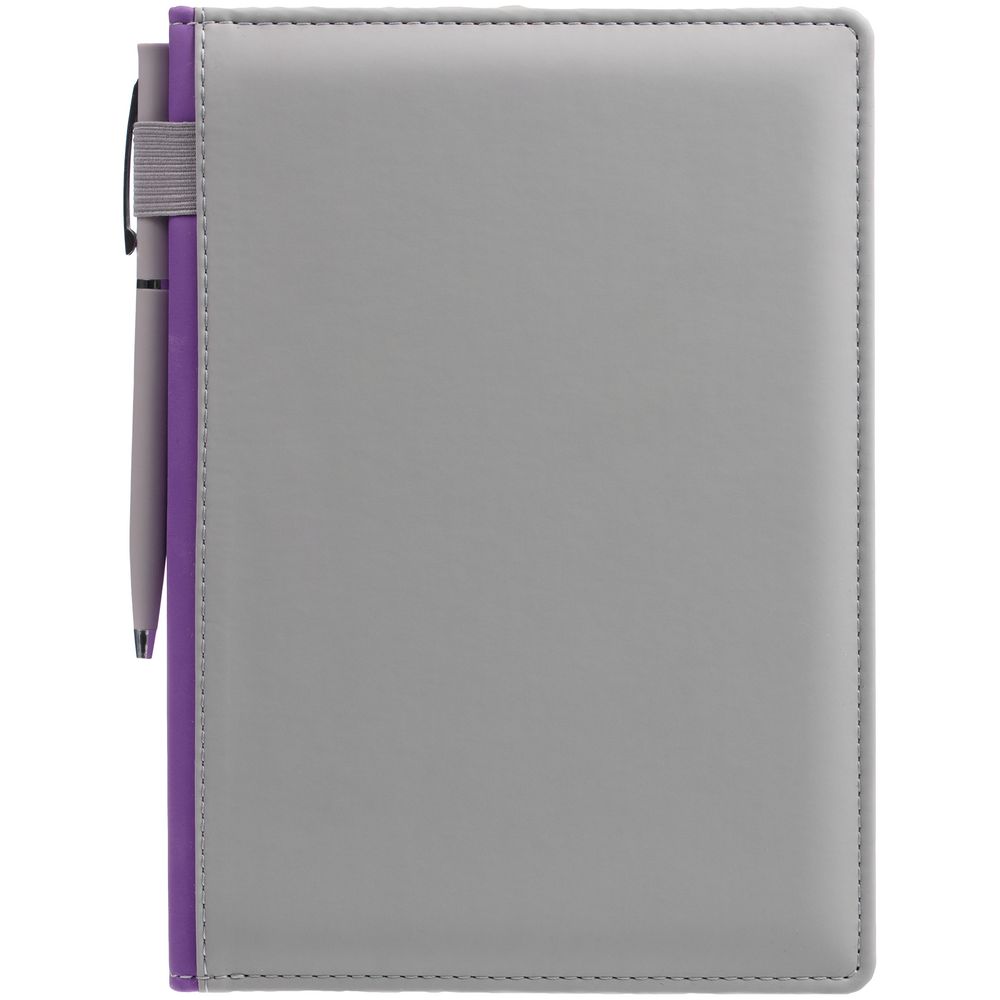 Ежедневник Spain Shall, недатированный, серый с фиолетовым / Миниатюра WWW (1000)