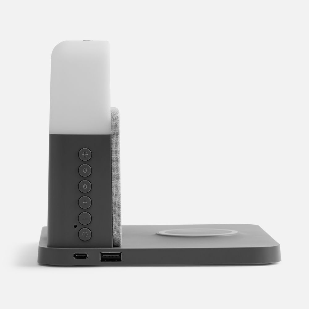 Зарядная станция с часами и подсветкой Large Charge ver.2, серая / Миниатюра WWW (1000)