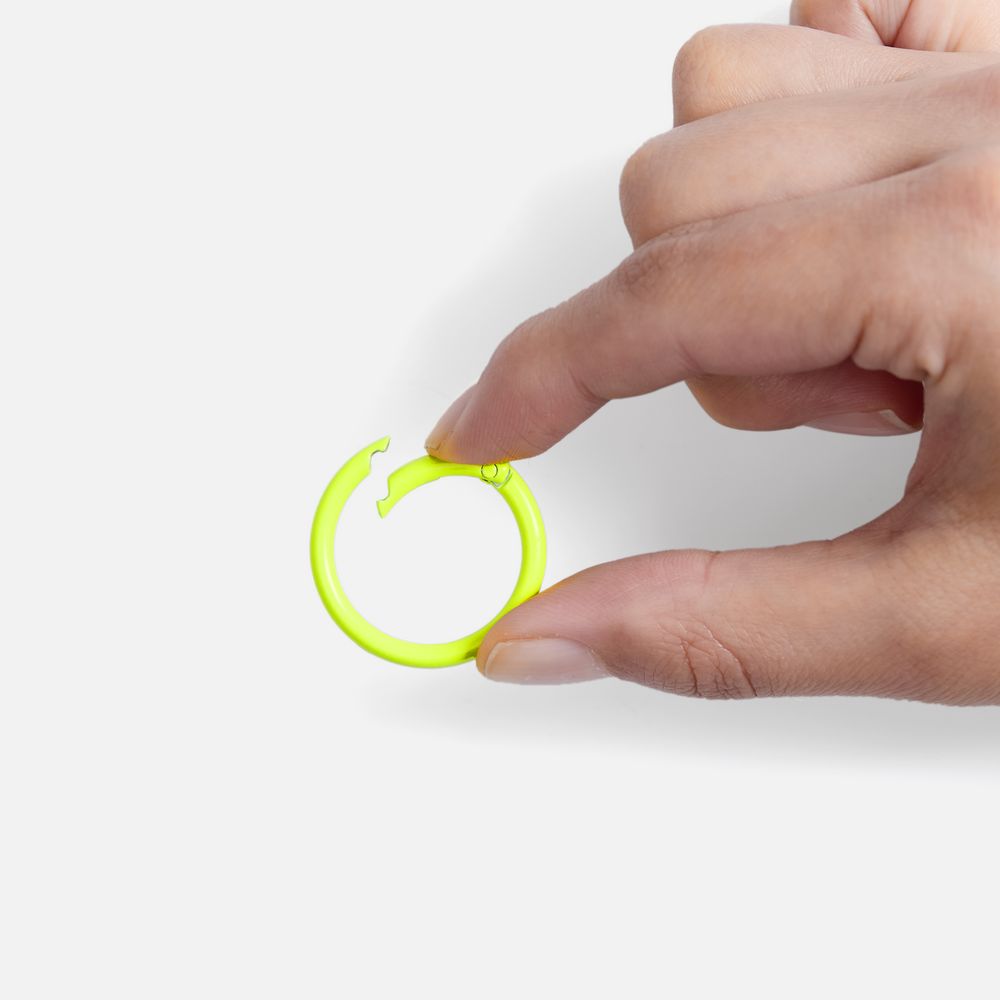 Карабин-кольцо Claus, L, желтый неон / Миниатюра WWW (1000)