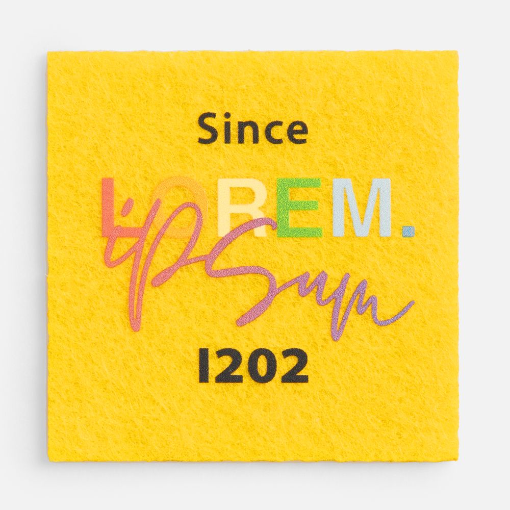 Шеврон из фетра Felt M, желтый / Миниатюра нанесения (1000)