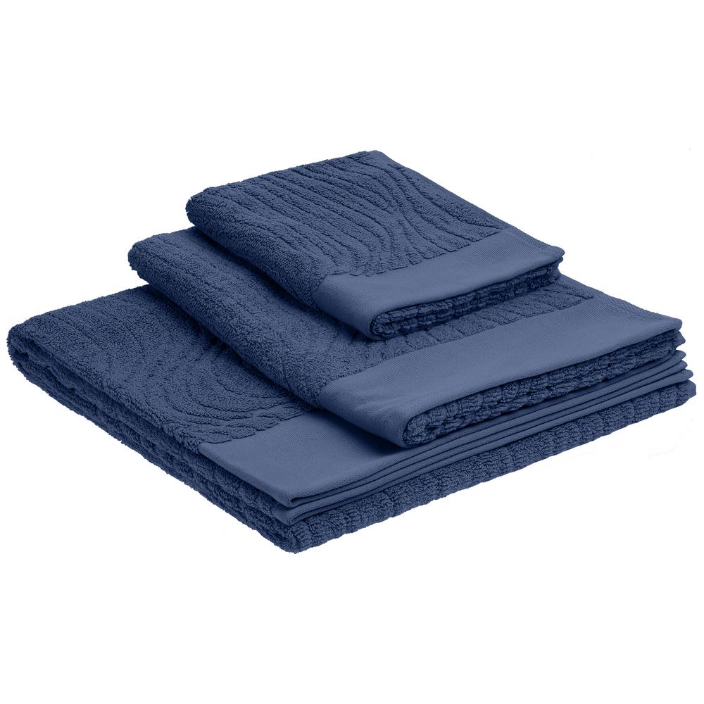 Полотенце New Wave, среднее, синее / Миниатюра WWW (1000)