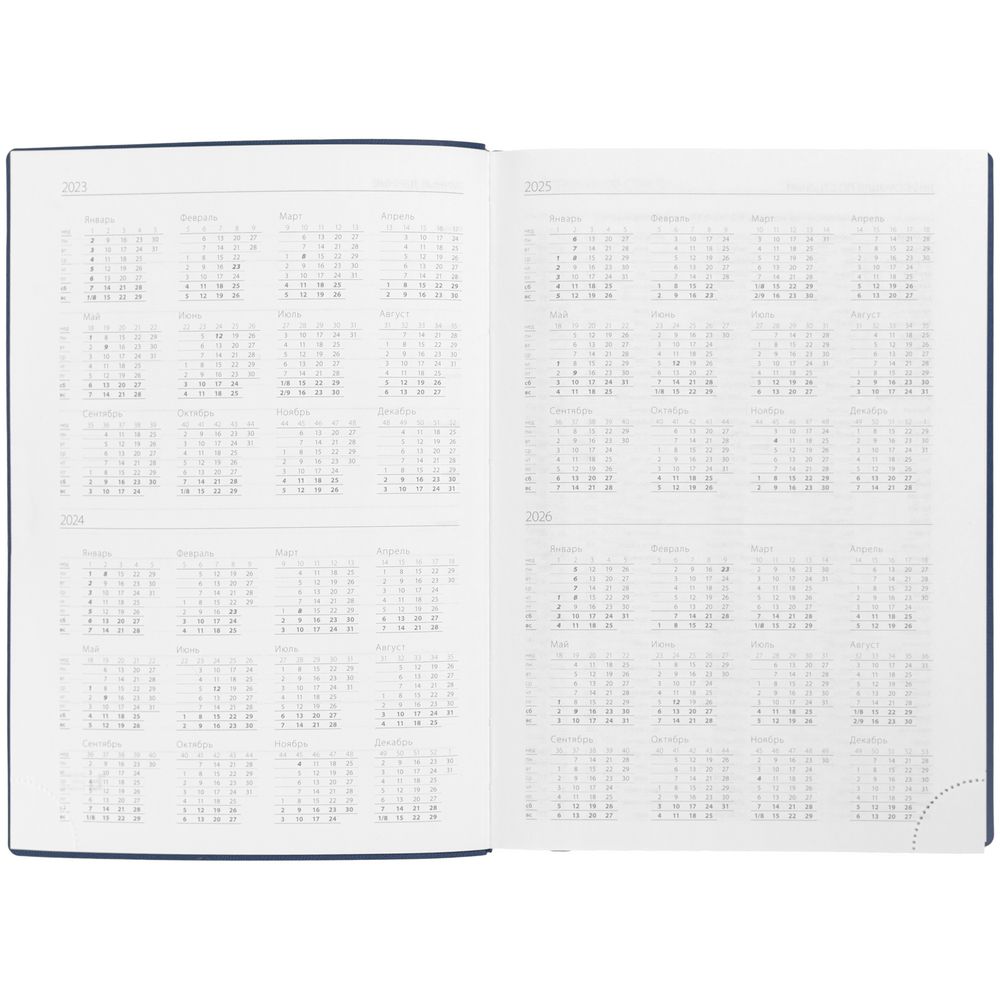 Ежедневник Time, датированный, синий / Миниатюра WWW (1000)