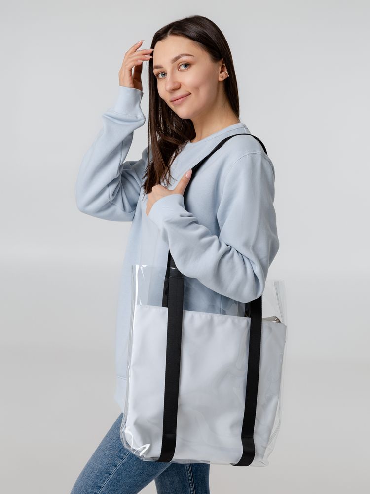 Шопер Clarity с серым органайзером, прозрачный / Миниатюра модельного (1000)