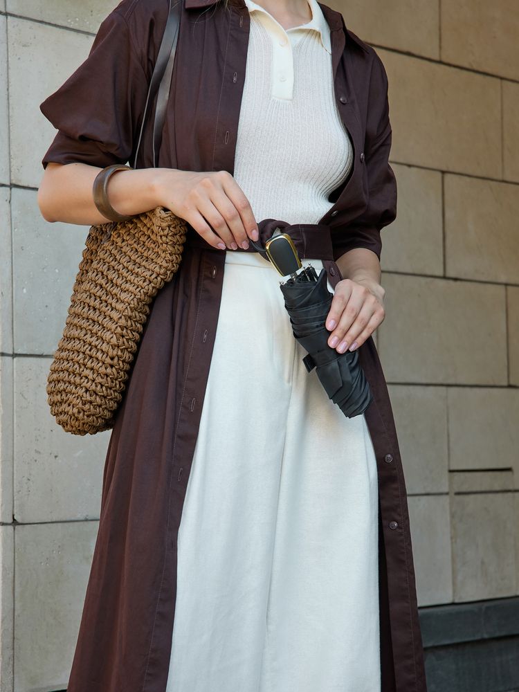 Зонт складной Nicety, черный / Миниатюра WWW (1000)