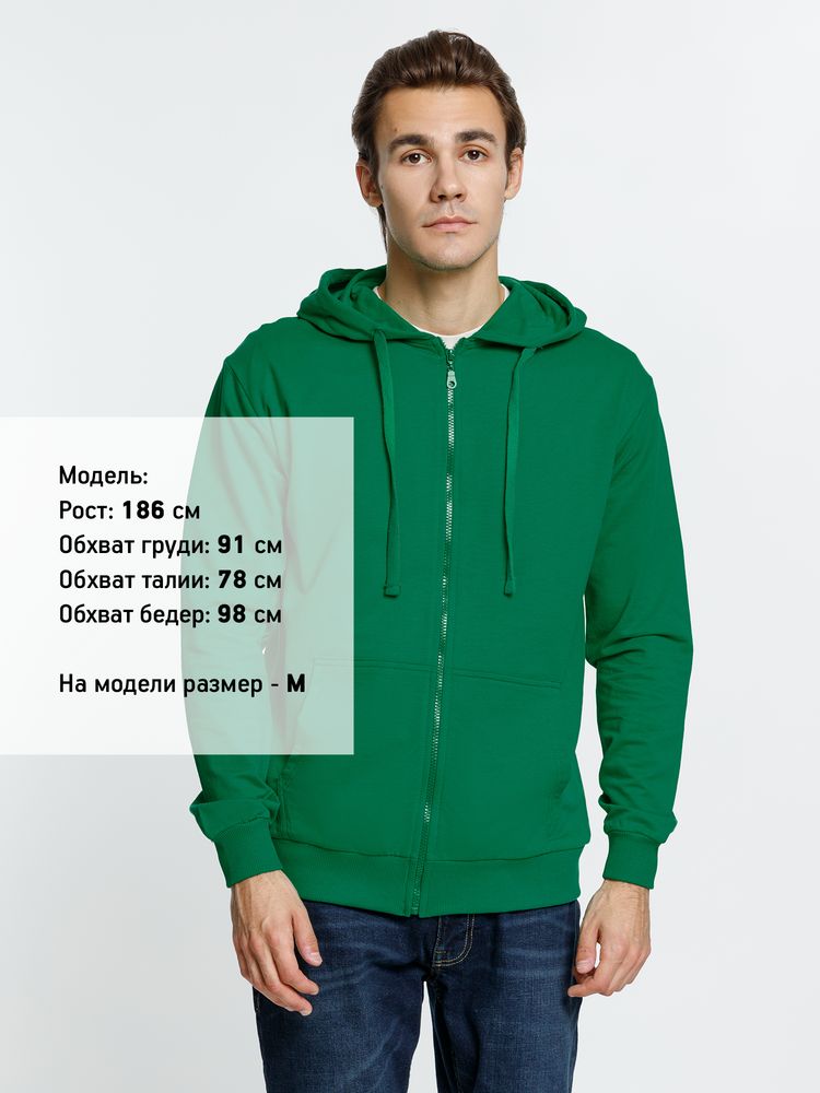 Толстовка на молнии с капюшоном Siverga 2.0, зеленая / Миниатюра WWW (1000)