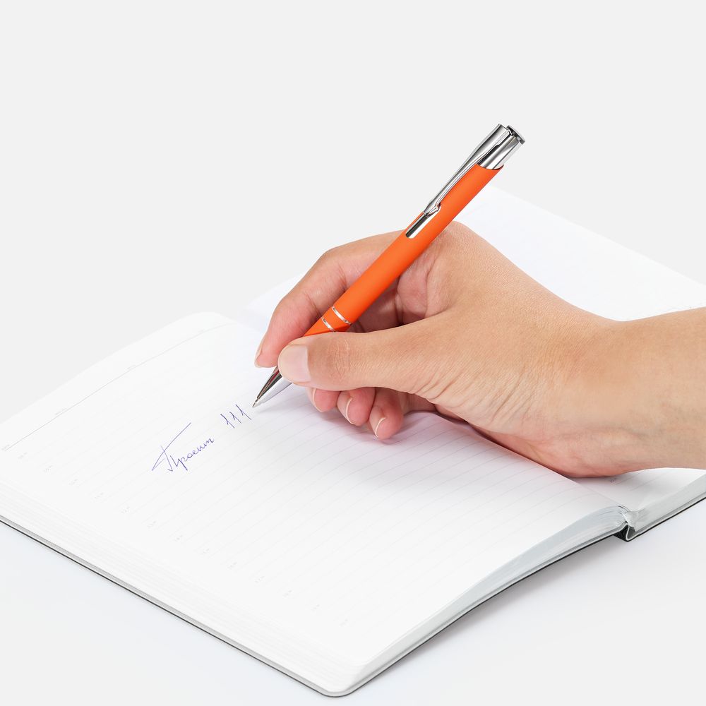 Ручка шариковая Keskus Soft Touch, оранжевая / Миниатюра WWW (1000)