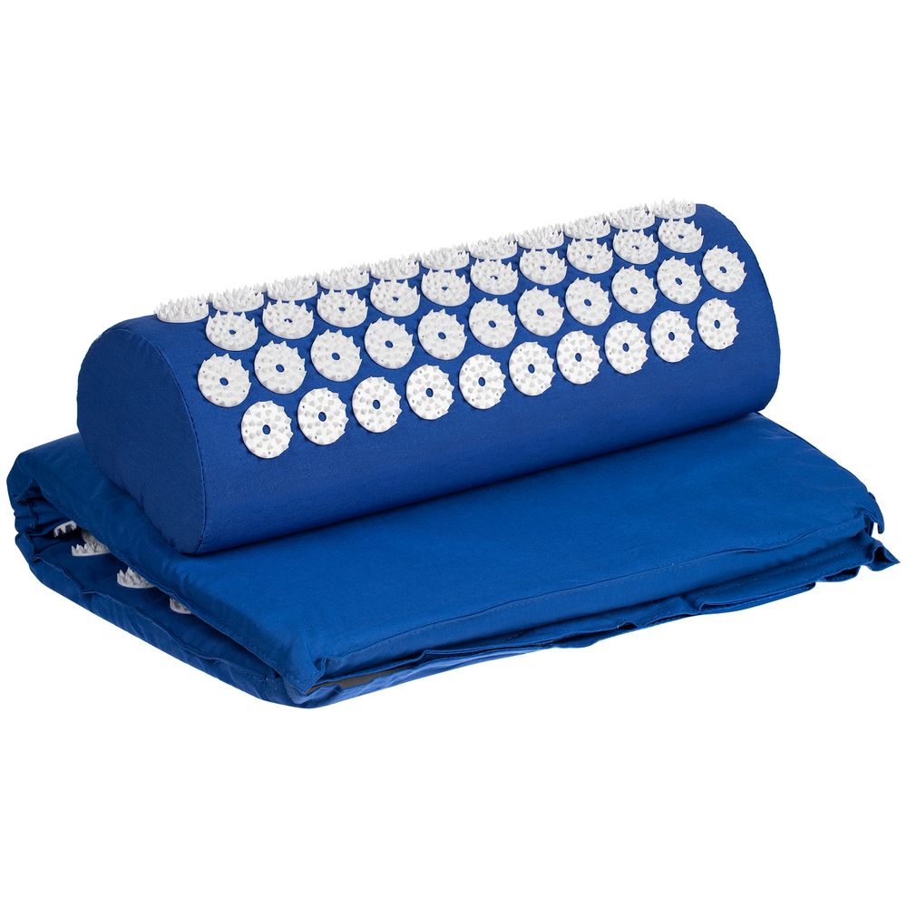 Массажный аккупунктурный коврик с валиком Iglu, синий с белым / Миниатюра WWW (1000)