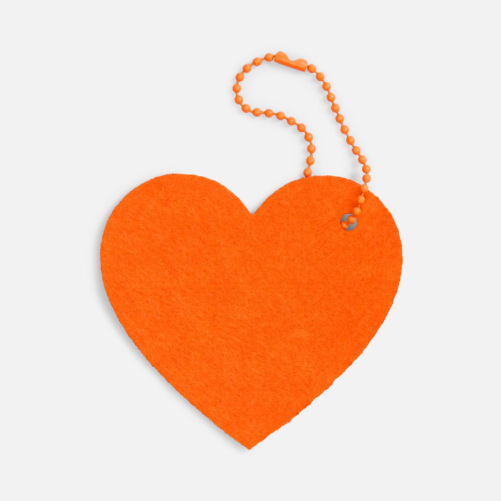 Шеврон из фетра Felt M, оранжевый неон / Миниатюра нанесения (1000)