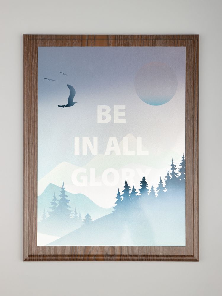 Плакетка Plaque XL, венге с серебристой пластиной / Миниатюра WWW (1000)