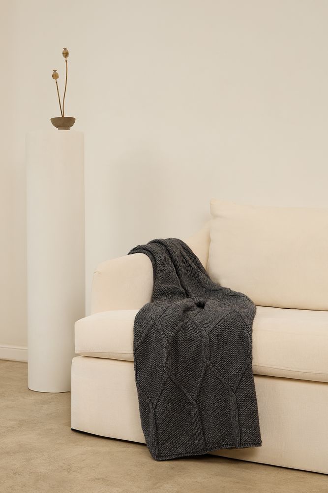 Плед Curve Verve, серый меланж (маренго) / Миниатюра WWW (1000)