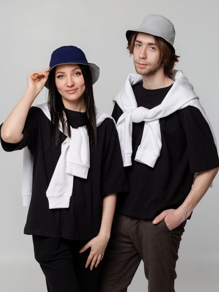 Панама Summer двусторонняя, синяя с серым / Миниатюра WWW (1000)